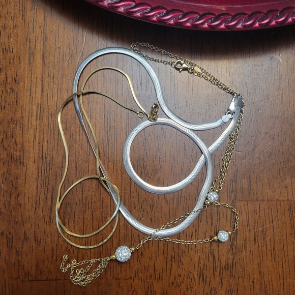 Lot 4 17 piece Silver 925 sterling necklace earring bracelet bundle lot - Picture 11 of 11